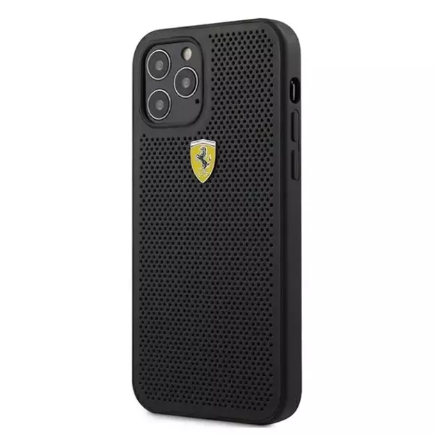 Ferrari FESPEHCP12LBK iPhone 12 Pro Max 6.7&quot  black/black hardcase On Track Perforated 11