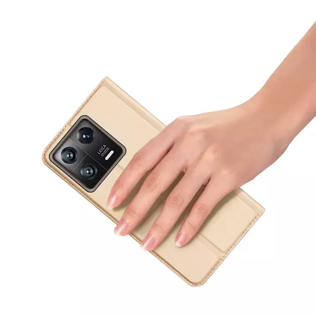 Dux Ducis Skin Pro Case Xiaomi 13 Flip Card Wallet Gold Stand 18