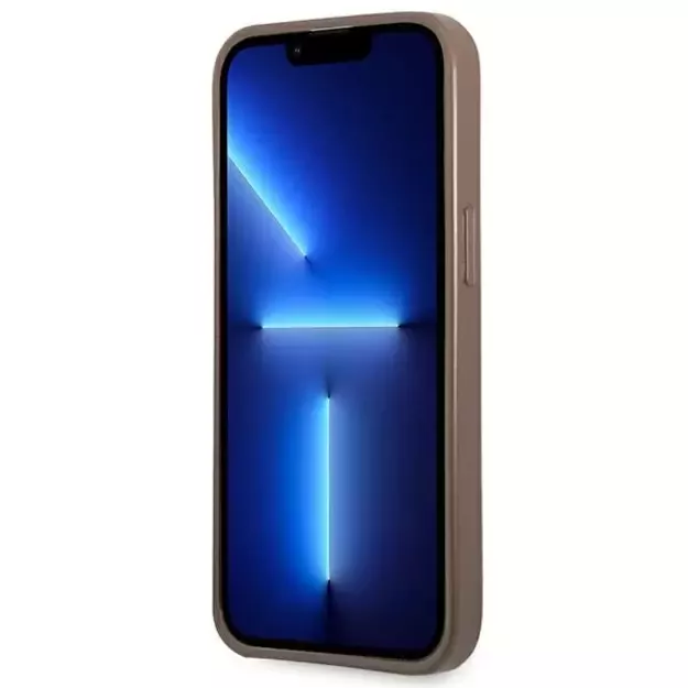 Guess 4G Triangle Logo Cardslot Case for iPhone 13 Pro / 13 - Brown 11