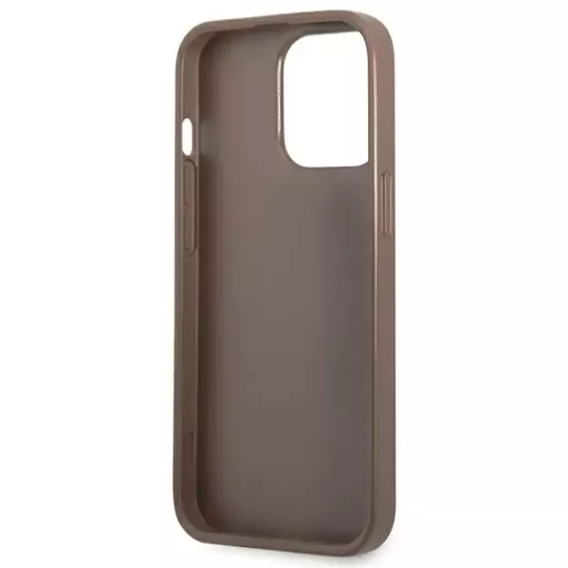 Guess 4G Triangle Logo Cardslot Case for iPhone 13 Pro / 13 - Brown 13