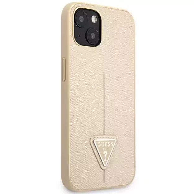 Guess GUHCP14MPSATLE iPhone 14 Plus 6.7  beige/beige hardcase SaffianoTriangle Logo 2
