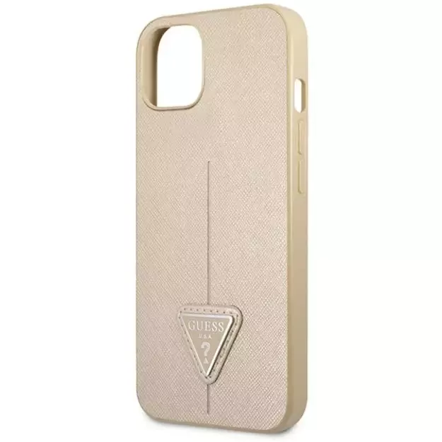 Guess GUHCP14MPSATLE iPhone 14 Plus 6.7  beige/beige hardcase SaffianoTriangle Logo 4