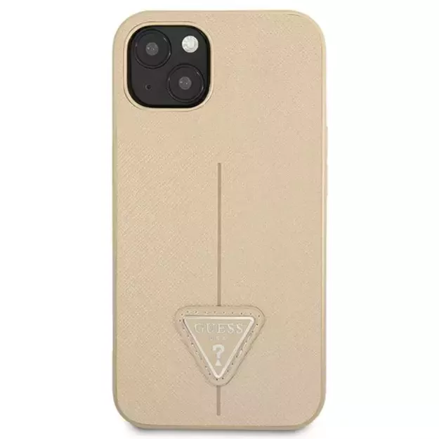 Guess GUHCP14MPSATLE iPhone 14 Plus 6.7  beige/beige hardcase SaffianoTriangle Logo 14
