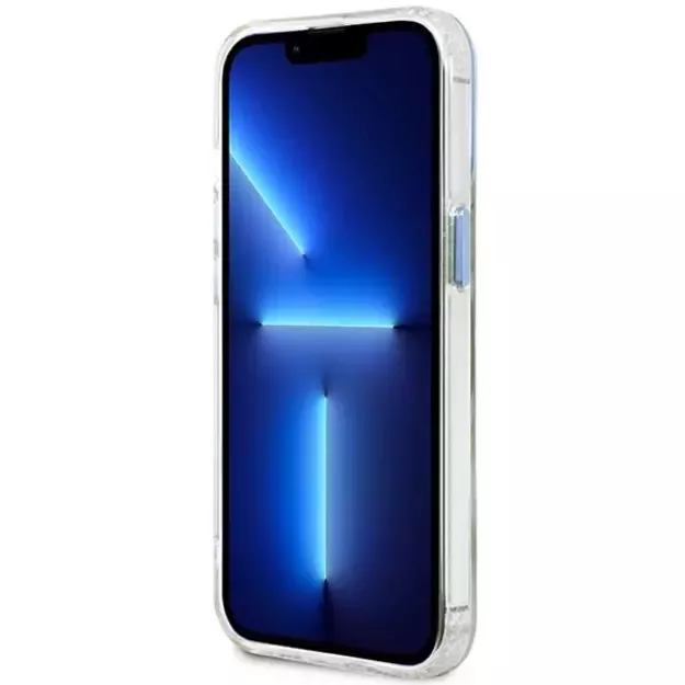 Etui Guess Metal Outline MagSafe na iPhone 13 Pro / iPhone 13 - niebieskie 4