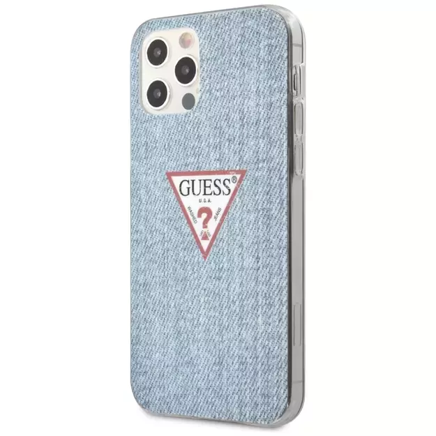 Guess GUHCP12LPCUJULLB iPhone 12 Pro Max 6.7&quot  blue/light blue hardcase Jeans Collection 1