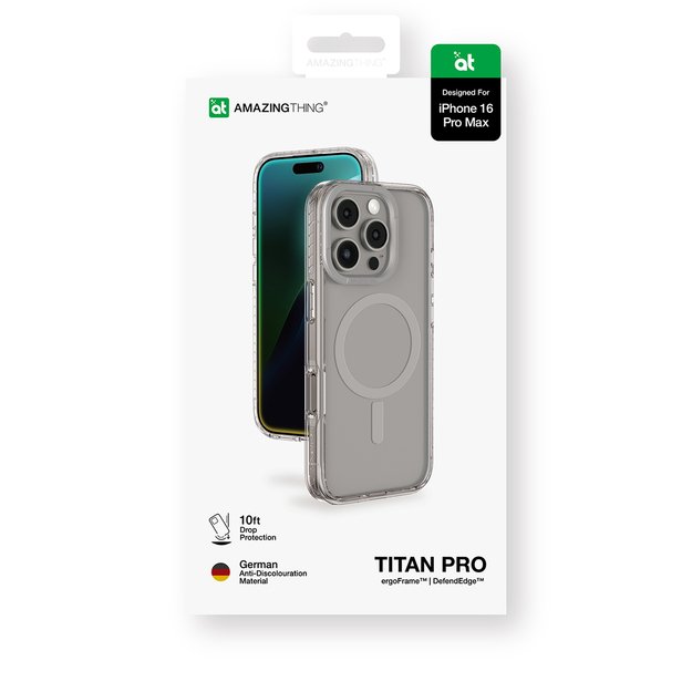AmazingThing Titan Pro Mag Case with Magnetic Ring for iPhone 16 Pro Max - Gray 4