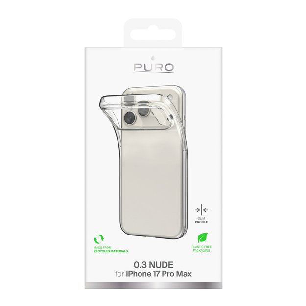 Puro 0.3 Nude Ultra-Slim TPU Case for iPhone 17 Pro Max - Transparent 1