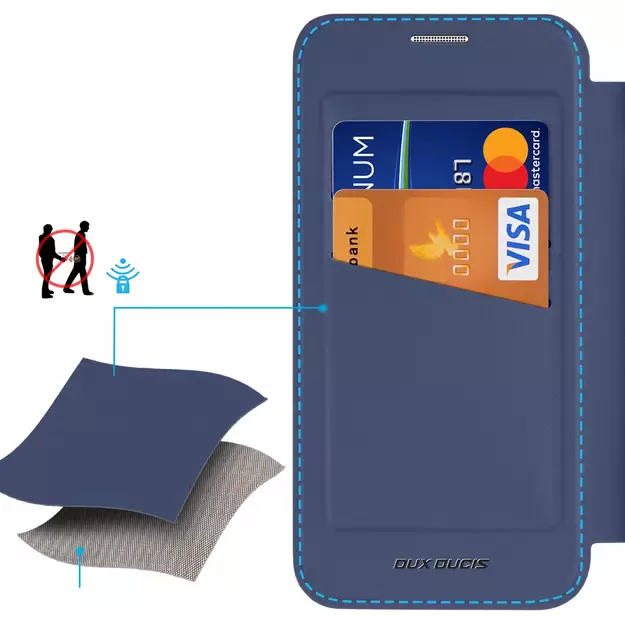 Dux Ducis Skin X Pro case for Samsung Galaxy S25+ with MagSafe and wallet - blue 4
