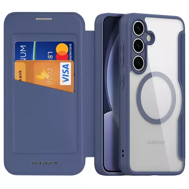 Dux Ducis Skin X Pro case for Samsung Galaxy S25+ with MagSafe and wallet - blue 1