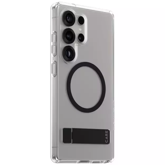 CARE by PanzerGlass Feature Black Kickstand &amp  QI Case for Samsung Galaxy S25 Ultra - Transparent 4