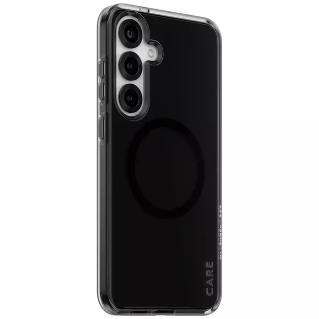 CARE by PanzerGlass Flagship Urban Combat Black QI Case for Samsung Galaxy S25+ - Semi-transparent Smoke 4