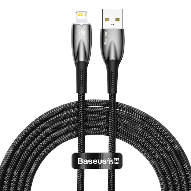 Baseus Glimmer Series cable USB-A - Lightning 480Mb/s 2.4A 2m black