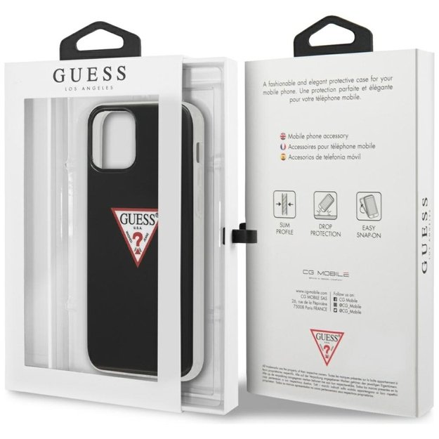 Guess GUHCP12MPCUCTLBK iPhone 12/12 Pro 6.1&quot  black/black hardcase Triangle Collection 14