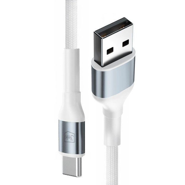 3mk Hyper Cable N-SERIES USB-A / USB-C 1m 9V/2A 18W / white 5