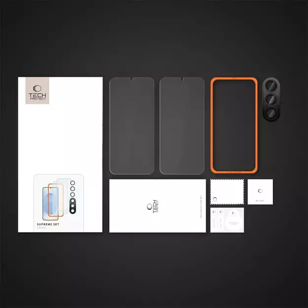 Tech-Protect Supreme Set for Samsung Galaxy S25+ 2x tempered glass for display / tempered glass for camera - transparent 10