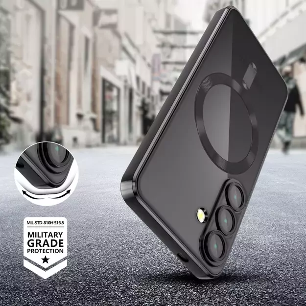 Tech-Protect MagMat MagSafe Case for Samsung Galaxy S25 - Clear Black 7