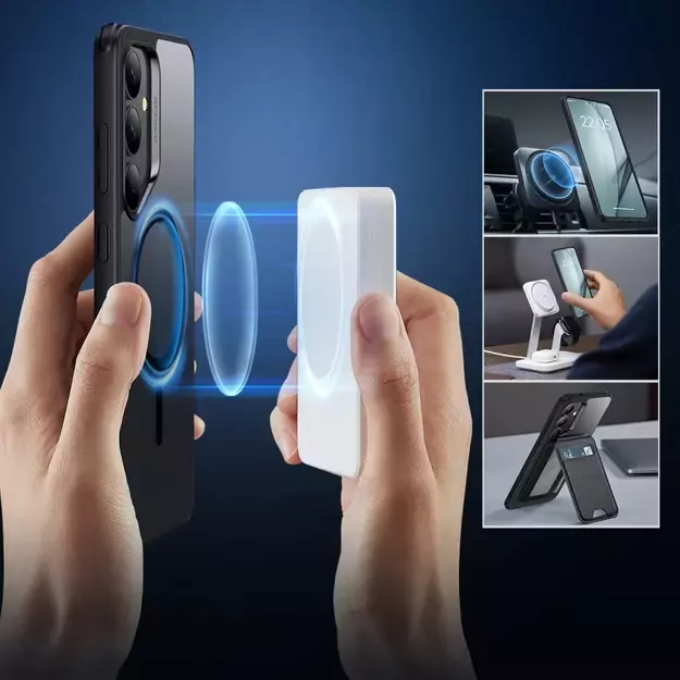 ESR Classic Hybrid Halolock MagSafe Case for Samsung Galaxy S25+ - Clear Black 3