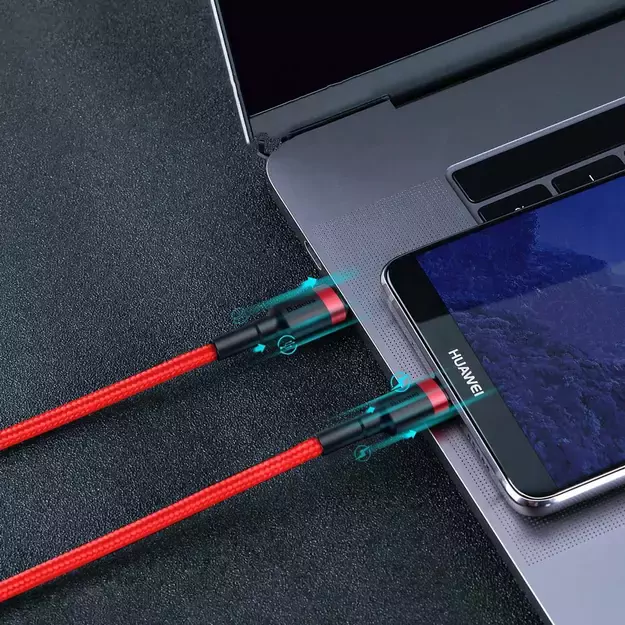 Baseus CATKLF-GG1 USB-C - USB-C PD QC cable 60W 3A 480Mb/s 1m - black and gray 10