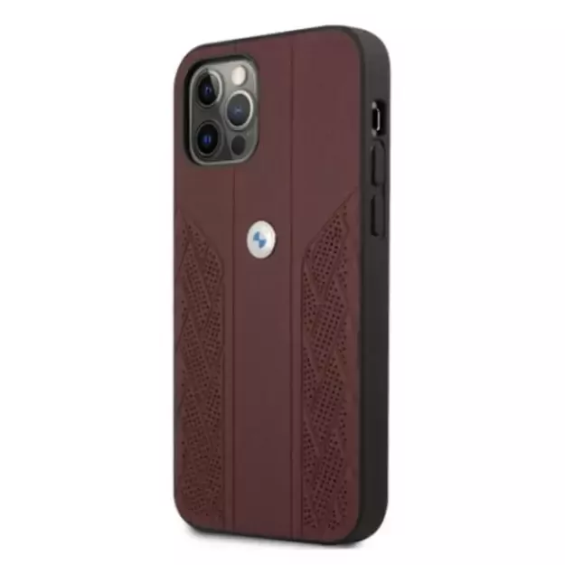 Etui BMW BMHCP12LRSPPR iPhone 12 Pro Max 6,7  czerwony/red hardcase Leather Curve Perforate 8