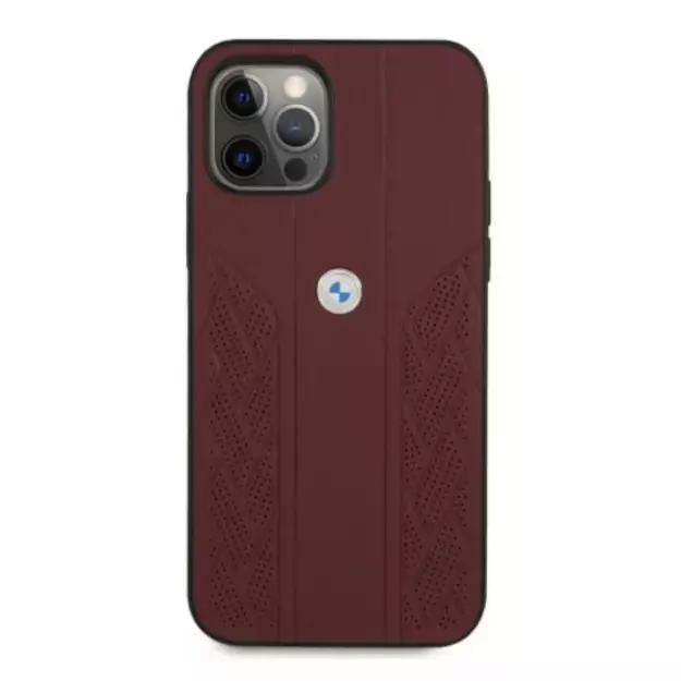 Etui BMW BMHCP12LRSPPR iPhone 12 Pro Max 6,7  czerwony/red hardcase Leather Curve Perforate 9