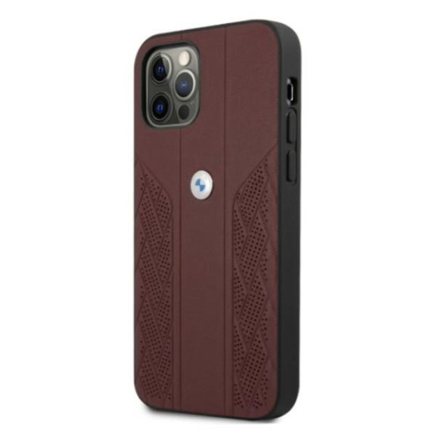 Etui BMW BMHCP12LRSPPR iPhone 12 Pro Max 6,7  czerwony/red hardcase Leather Curve Perforate 1
