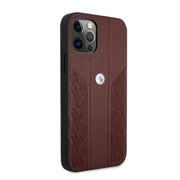Etui BMW BMHCP12LRSPPR iPhone 12 Pro Max 6,7  czerwony/red hardcase Leather Curve Perforate 3