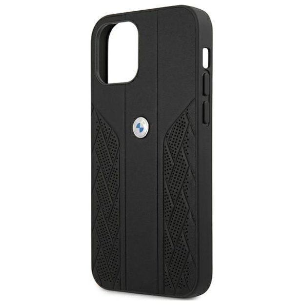 Etui BMW BMHCP12SRSPPK iPhone 12 mini 5,4  czarny/black hardcase Leather Curve Perforate 5
