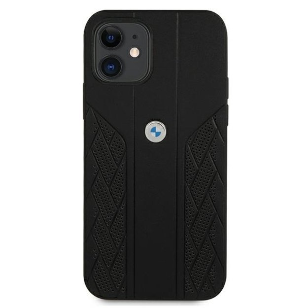 Etui BMW BMHCP12SRSPPK iPhone 12 mini 5,4  czarny/black hardcase Leather Curve Perforate 2