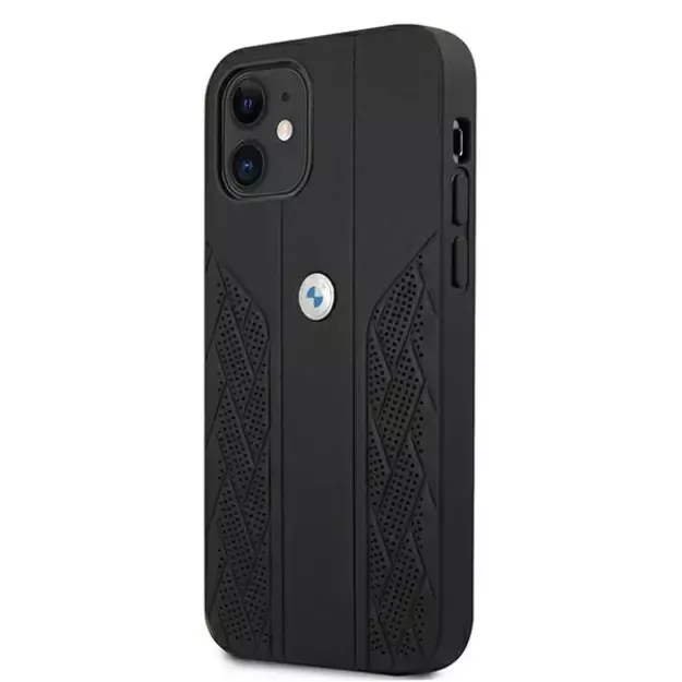Etui BMW BMHCP12SRSPPK iPhone 12 mini 5,4  czarny/black hardcase Leather Curve Perforate 8