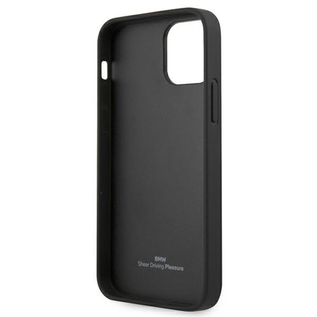 Etui BMW BMHCP12SRSPPK iPhone 12 mini 5,4  czarny/black hardcase Leather Curve Perforate 6