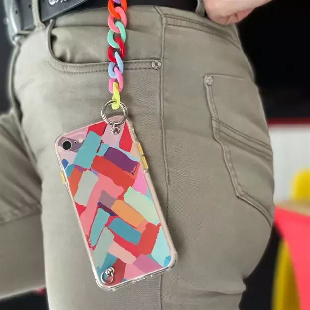Color Chain Case gel flexible elastic case cover with a chain pendant for iPhone 8 Plus / iPhone 7 Plus multicolour 10