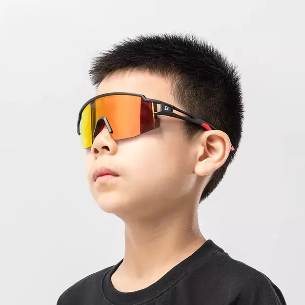 Rockbros Kids Cycling Glasses, Polarized, UV Protection, Black 15