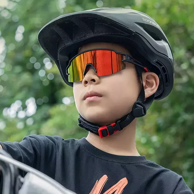 Rockbros Kids Cycling Glasses, Polarized, UV Protection, Black 17