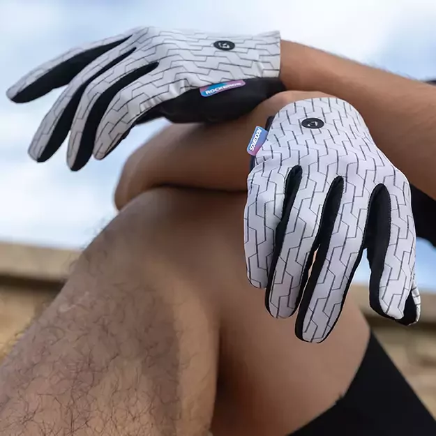 Rockbros sports gloves full spring-summer size S - white and black 5