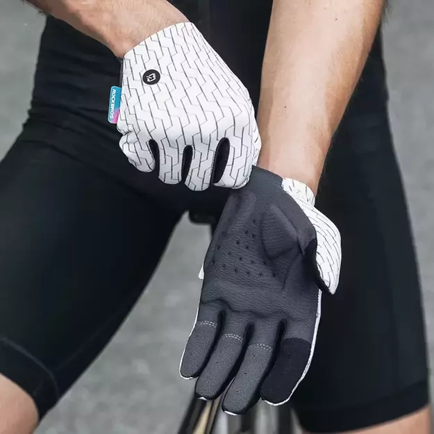 Rockbros sports gloves full spring-summer size S - white and black 3
