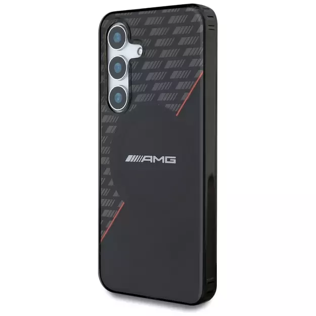 AMG Double Layer Rhombs MagSafe Case for Samsung Galaxy S25 - Black/Red 1