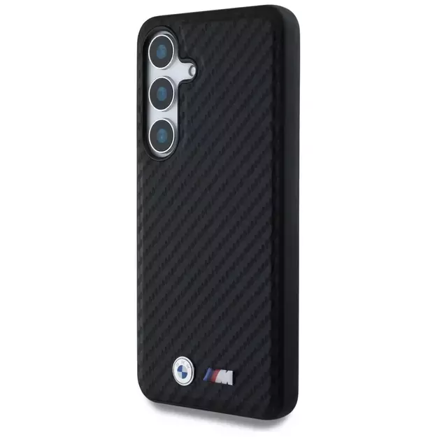 BMW Leather Carbon MagSafe Case for Samsung Galaxy S25 - Black 1