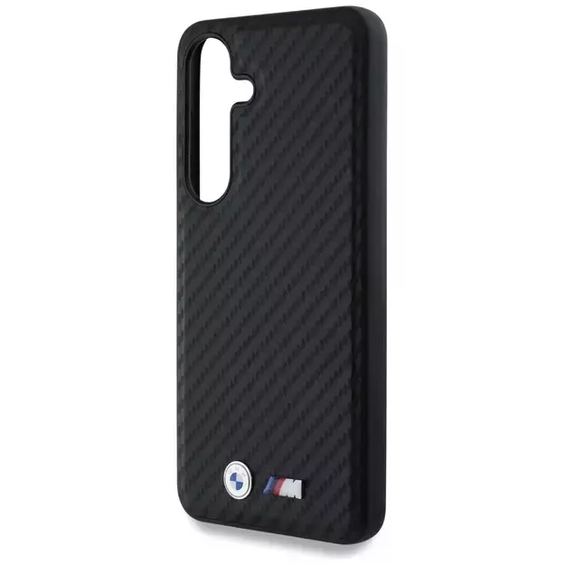 BMW Leather Carbon MagSafe Case for Samsung Galaxy S25 - Black 5