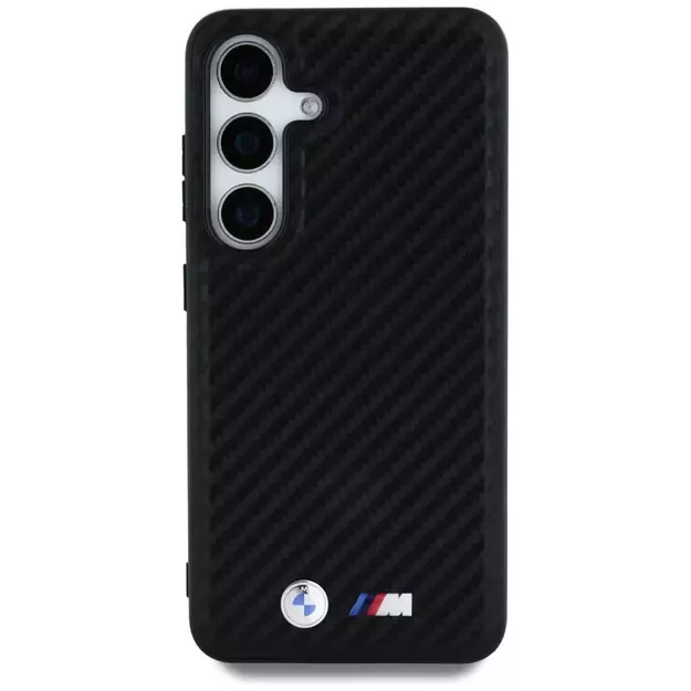 BMW Leather Carbon MagSafe Case for Samsung Galaxy S25 - Black 2