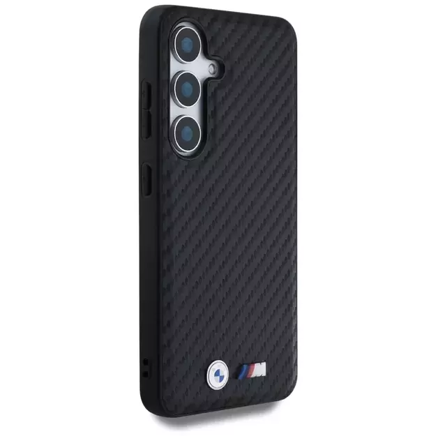 BMW Leather Carbon MagSafe Case for Samsung Galaxy S25 - Black 3