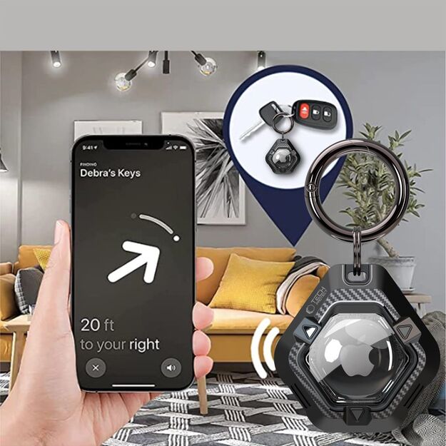 Tech-Protect Defense Case for Apple AirTag 1/2 - Black 6