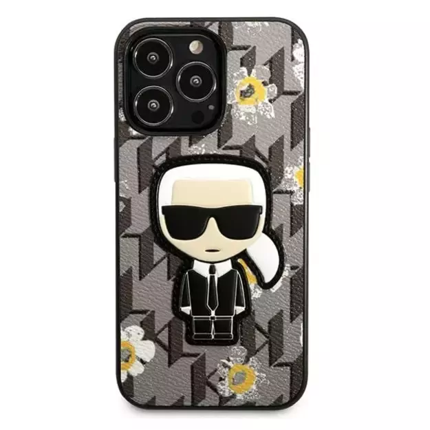 Karl Lagerfeld Flower Ikonik Karl case for iPhone 13 Pro / iPhone 13 - gray 2