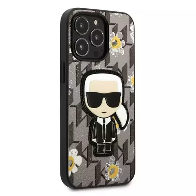 Karl Lagerfeld Flower Ikonik Karl case for iPhone 13 Pro / iPhone 13 - gray 3