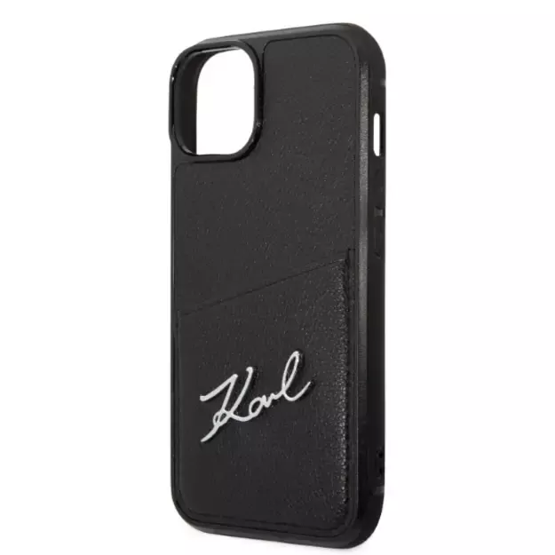 Karl Lagerfeld Signature Logo Cardslot case for iPhone 14 Plus - black 12