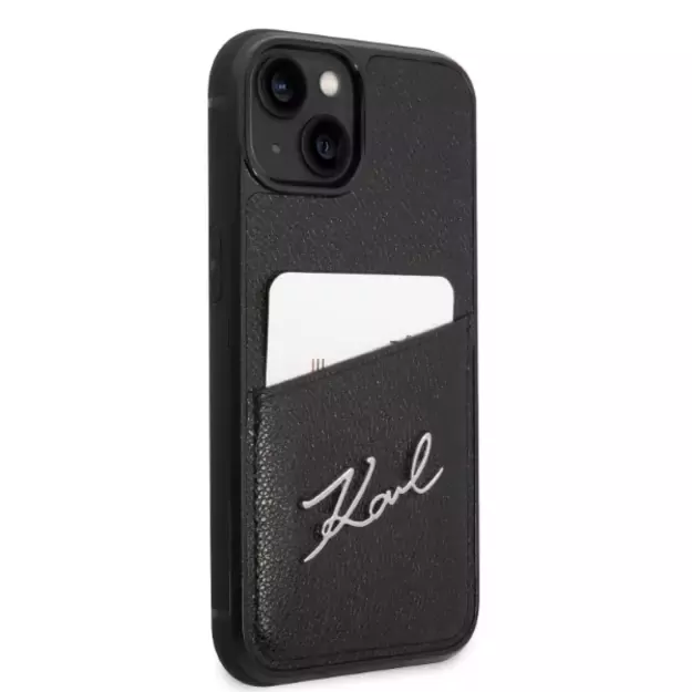 Karl Lagerfeld Signature Logo Cardslot case for iPhone 14 Plus - black 10