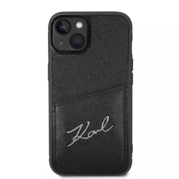 Karl Lagerfeld Signature Logo Cardslot case for iPhone 14 Plus - black 9