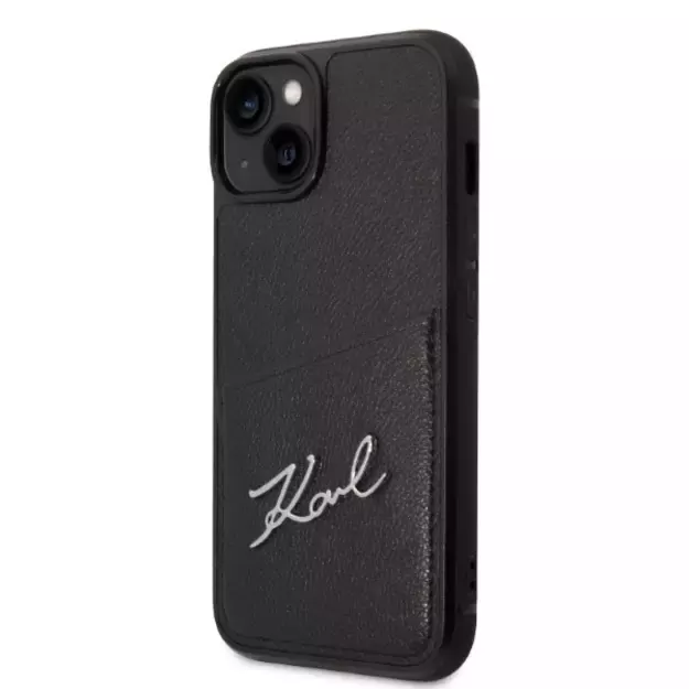 Karl Lagerfeld Signature Logo Cardslot case for iPhone 14 Plus - black 8