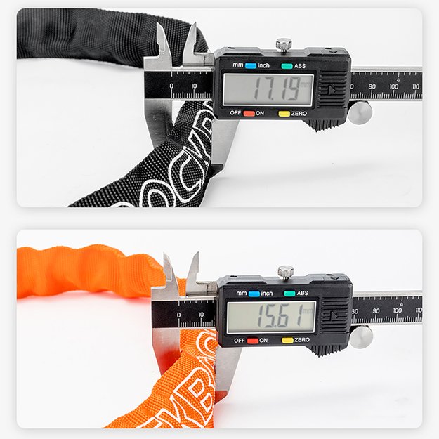 Rockbros 3230002001 bicycle lock with combination and key - black 8