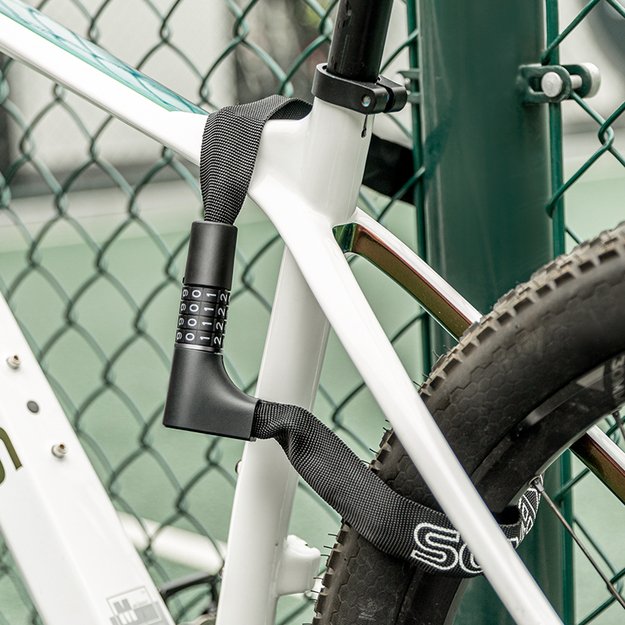 Rockbros 3230002001 bicycle lock with combination and key - black 1