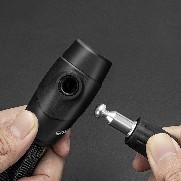 Rockbros 3230002001 bicycle lock with combination and key - black 3